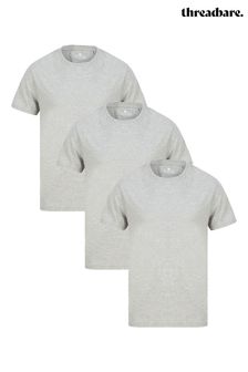 Threadbare Grey 3 Pack Basic Cotton T Shirts (R97753) | £20