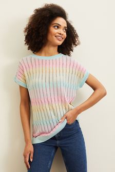 Lipsy Multi Regular Knitted T-Shirt (R98013) | £30