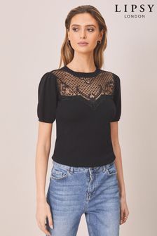 Lipsy Lace Knitted Tee