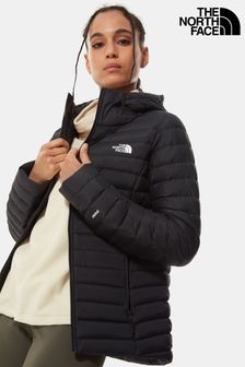 The North Face Womens Black Stretch Down Hooded Jacket