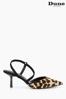 Dune London Leopard Colombia Asymmetric Court Shoes