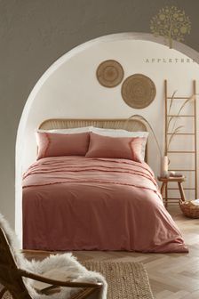 Appletree Pink Tabitha Duvet Cover and Pillowcase Set