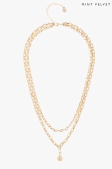 Mint Velvet Gold Chain Layered Necklace