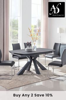 Alfrank Grey Bari Extending Dining Table And 4 Chairs Set (T01132) | £1,930