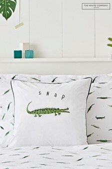 The White Company White Filled Crocodile Cushion Cover And Pad