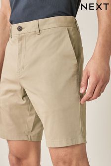 Stone Slim Stretch Chino logo-pocket Shorts (T07092) | £20