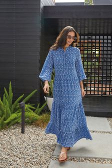 Long Sleeve Embroidered Summer Dress