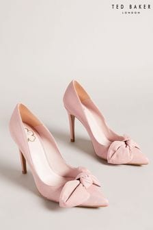 Ted Baker Hyana Dusky-Pink Moire Satin Bow 100Mm Court Shoes (T07227) | £135