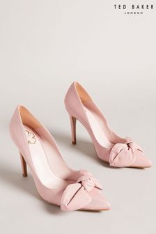 Ted Baker Hyana Dusky-Pink Moire Satin Bow 100Mm Court Shoes