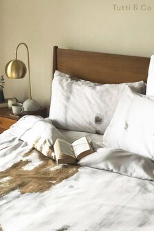 Tutti & Co Grey Industrial Duvet Cover and Pillowcase Set