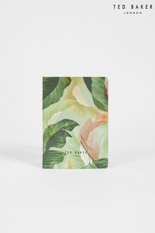 Ted Baker  Green Notaret Palm Printed A6 Notebook