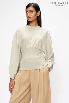 Ted Baker White Mmiiaai Extreme Rounded Cocoon Sweater