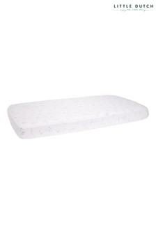 Little Dutch White Ocean White Fitted Cot Sheet