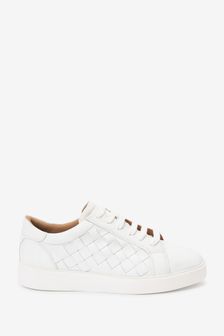 Signature Weave Lace-Up Trainers