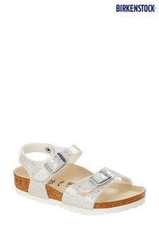 Birkenstock White Rio Cosmic Sparkle Sandals (T09585) | £45