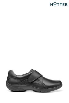 Hotter Black Sugar II Touch Fastening Full Covered Shoes