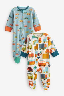 2 Pack Baby Sleepsuits (0-3yrs)