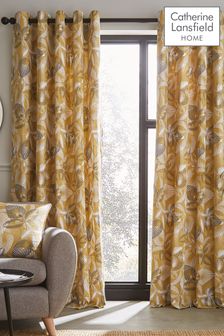 Catherine Lansfield Yellow Curtains