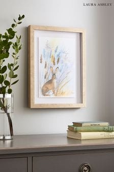 Blue Country Hare Framed Print