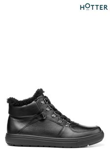 Hotter Harper II Black Lace-Up Ankle Boots