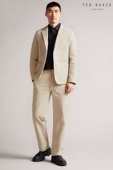 Ted Baker Natural Roydon Leyden Fit Herringbone Trousers