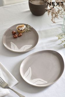 Set of 2 Mink Brown Bunny Rabbit Side Plates (T10200) | £14