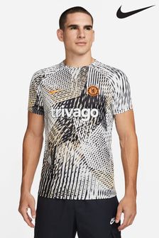 Nike Grey Chelsea FC Mens Dri-FIT Short Sleeve T-Shirt (T10216) | £55