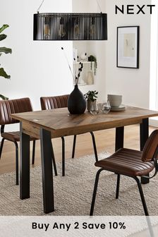 Dark Bronx Oak Effect Console 2 to 4 Seater Extending Dining Table