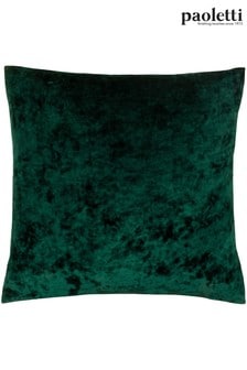 Riva Paoletti Emerald Green Verona Crushed Velvet Polyester Filled Cushion