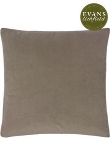 Evans Lichfield Mink Brown Sunningdale Velvet Polyester Filled Cushion