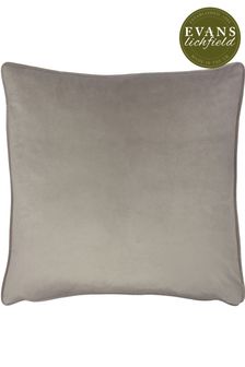 Evans Lichfield Mink Grey Opulence Velvet Polyester Filled Cushion