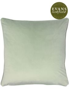 Evans Lichfield Green Opulence Velvet Polyester Filled Cushion