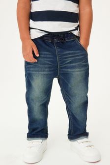 Vintage Blue Super Soft Pull-On Jeans With Stretch (3mths-7yrs) (T11114) | £11 - £13