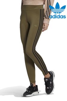 adidas Originals Green High Waisted 3-Stripe Leggings (T11165) | £33