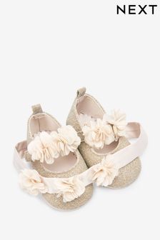 Corsage Baby Shoes and Headband Occasion Set (0-18mths)