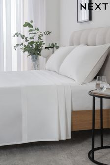 White Cool Touch TENCEL™ lyocell 200 Thread Count Flat Sheet (T12400) | £20 - £30