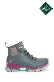 Muck Boots Womens Grey Apex Lace Up Wellingtons