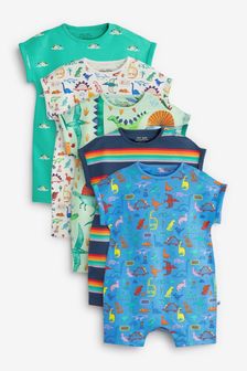 5 Pack Print Rompers (0mths-3yrs)