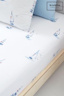 Bianca Blue Sailboat Fitted Sheet