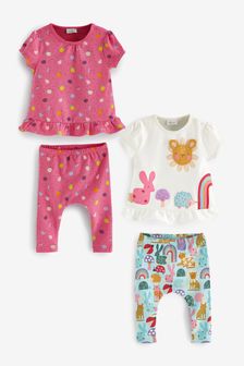 Baby 4 Piece Top And Leggings Set (0mths-2yrs)