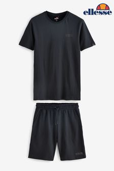 Ellesse Oulan Black Shorts And T-Shirt Set