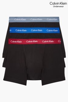 Calvin Klein Black Cotton Stretch Trunks 3 Pack