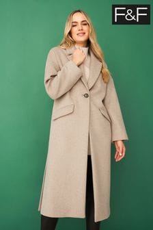 F&F Natural Formal Crombie Coat (T13725) | £49
