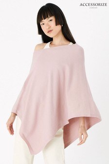 Accessorize Pale Pink Lightweight Knit Poncho (T14139) | £27