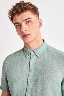 Mens Green Short Sleeve Shirts | Next 