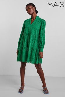 Y.A.S Long Sleeve Broderie Summer Dress
