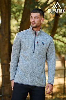 Grey Zip Neck Duratrek Knitted Fleece (T14792) | £34