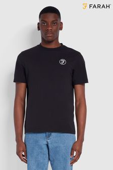 Farah Mens Black Trafford Short Sleeve Crew Neck T-Shirt