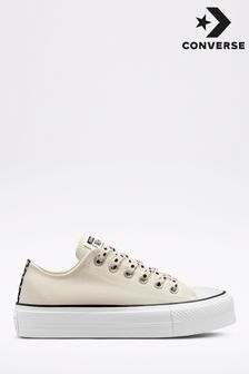 Converse Polka Dot Laces All Star Platform Lift Ox Trainers