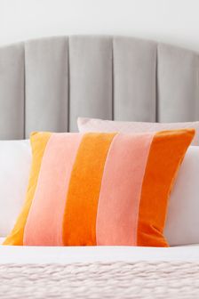 Orange/Pink Stripe Cushion
